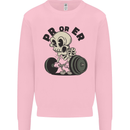 PR or ER Gym Bodybuilding Training Mens Sweatshirt Jumper Light Pink