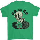 PR or ER Gym Bodybuilding Training Mens T-Shirt 100% Cotton Irish Green