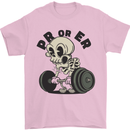 PR or ER Gym Bodybuilding Training Mens T-Shirt 100% Cotton Light Pink