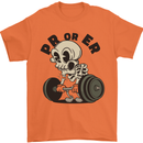 PR or ER Gym Bodybuilding Training Mens T-Shirt 100% Cotton Orange