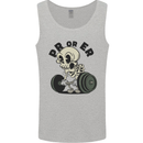 PR or ER Gym Bodybuilding Training Mens Vest Tank Top Sports Grey