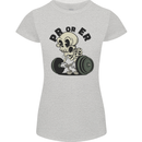PR or ER Gym Bodybuilding Training Womens Petite Cut T-Shirt Sports Grey