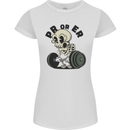 PR or ER Gym Bodybuilding Training Womens Petite Cut T-Shirt White
