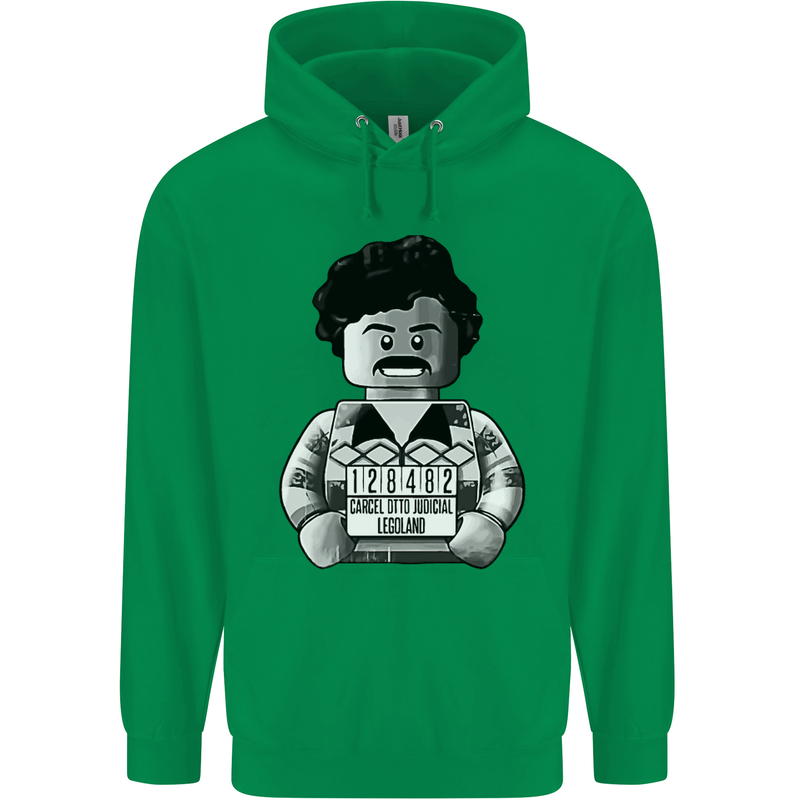 Pablo Escobar Childrens Kids Hoodie Irish Green