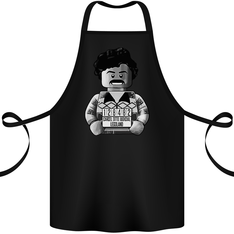 Pablo Escobar Cotton Apron 100% Organic Black
