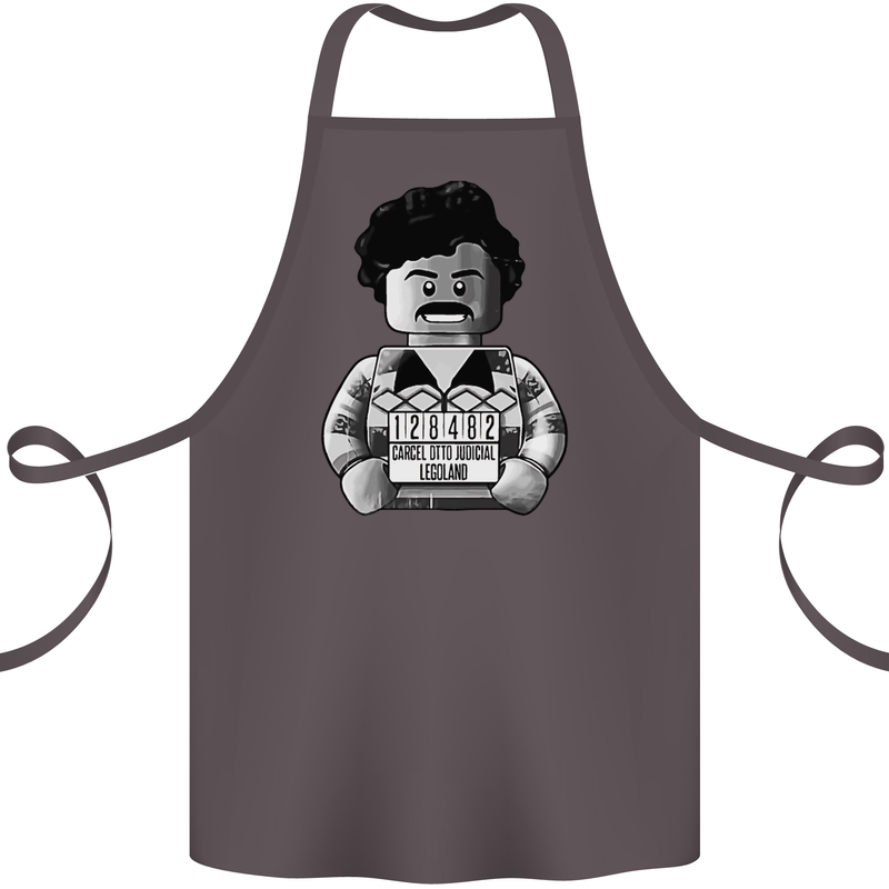 Pablo Escobar Cotton Apron 100% Organic Dark Grey