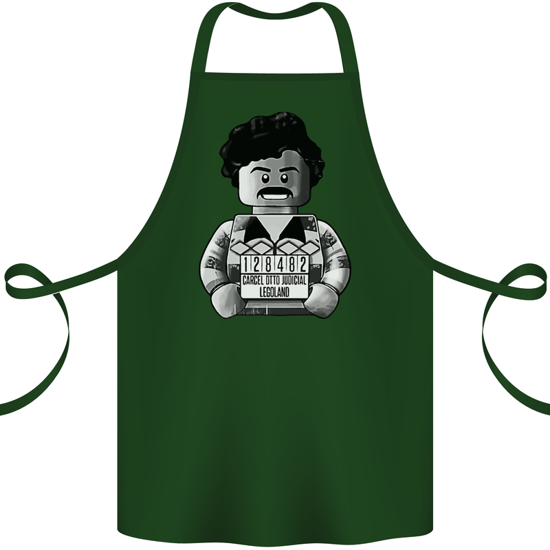 Pablo Escobar Cotton Apron 100% Organic Forest Green