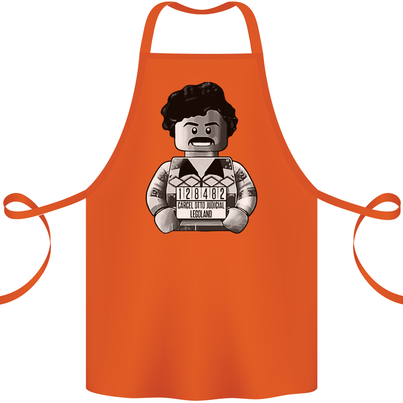 Pablo Escobar Cotton Apron 100% Organic Orange