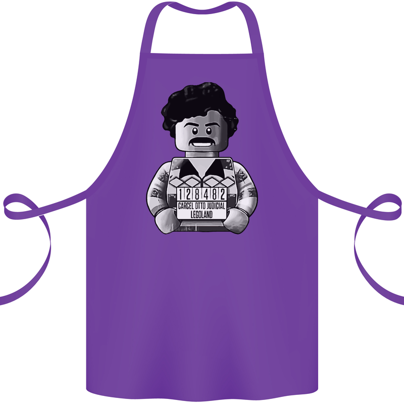 Pablo Escobar Cotton Apron 100% Organic Purple