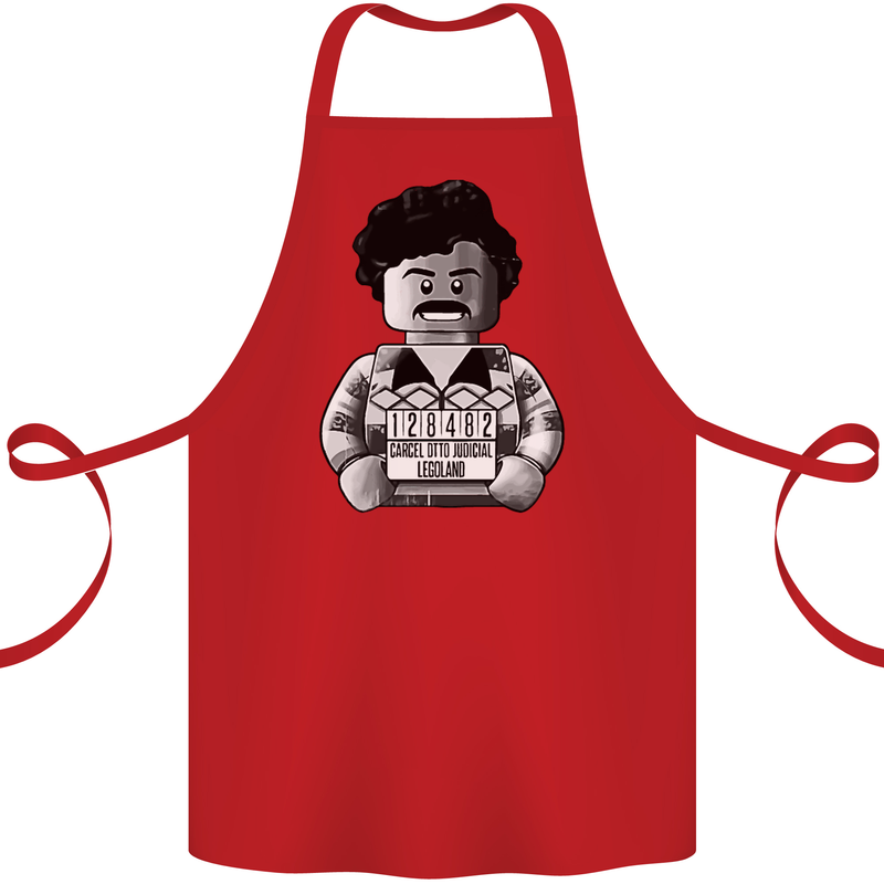 Pablo Escobar Cotton Apron 100% Organic Red