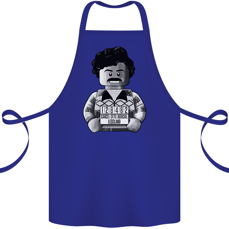 Pablo Escobar Cotton Apron 100% Organic Royal Blue
