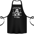 Pablo Escobar Crime Pays Cotton Apron 100% Organic Black