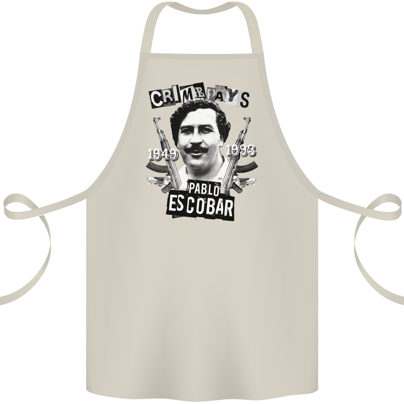 Pablo Escobar Crime Pays Cotton Apron 100% Organic Natural