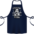 Pablo Escobar Crime Pays Cotton Apron 100% Organic Navy Blue