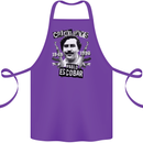 Pablo Escobar Crime Pays Cotton Apron 100% Organic Purple