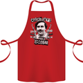Pablo Escobar Crime Pays Cotton Apron 100% Organic Red