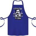 Pablo Escobar Crime Pays Cotton Apron 100% Organic Royal Blue