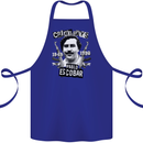 Pablo Escobar Crime Pays Cotton Apron 100% Organic Royal Blue