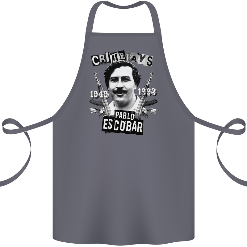 Pablo Escobar Crime Pays Cotton Apron 100% Organic Steel