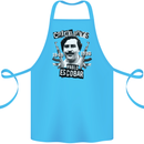 Pablo Escobar Crime Pays Cotton Apron 100% Organic Turquoise