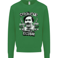 Pablo Escobar Crime Pays Kids Sweatshirt Jumper Irish Green