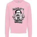 Pablo Escobar Crime Pays Kids Sweatshirt Jumper Light Pink