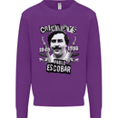 Pablo Escobar Crime Pays Kids Sweatshirt Jumper Purple