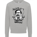 Pablo Escobar Crime Pays Kids Sweatshirt Jumper Sports Grey