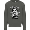 Pablo Escobar Crime Pays Kids Sweatshirt Jumper Storm Grey