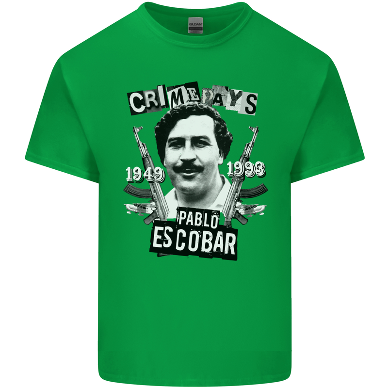 Pablo Escobar Crime Pays Kids T-Shirt Childrens Irish Green