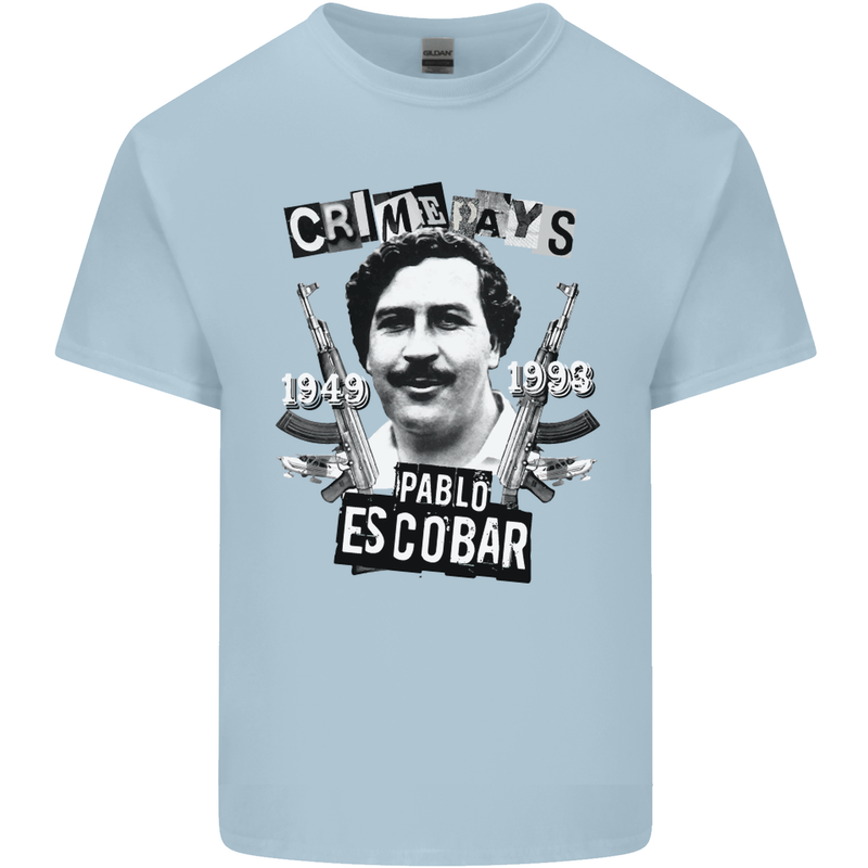 Pablo Escobar Crime Pays Kids T-Shirt Childrens Light Blue