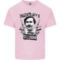 Pablo Escobar Crime Pays Kids T-Shirt Childrens Light Pink