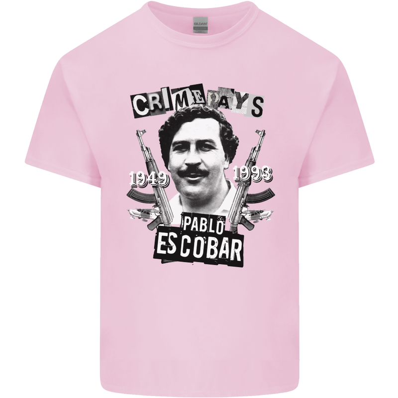 Pablo Escobar Crime Pays Kids T-Shirt Childrens Light Pink