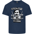 Pablo Escobar Crime Pays Kids T-Shirt Childrens Navy Blue