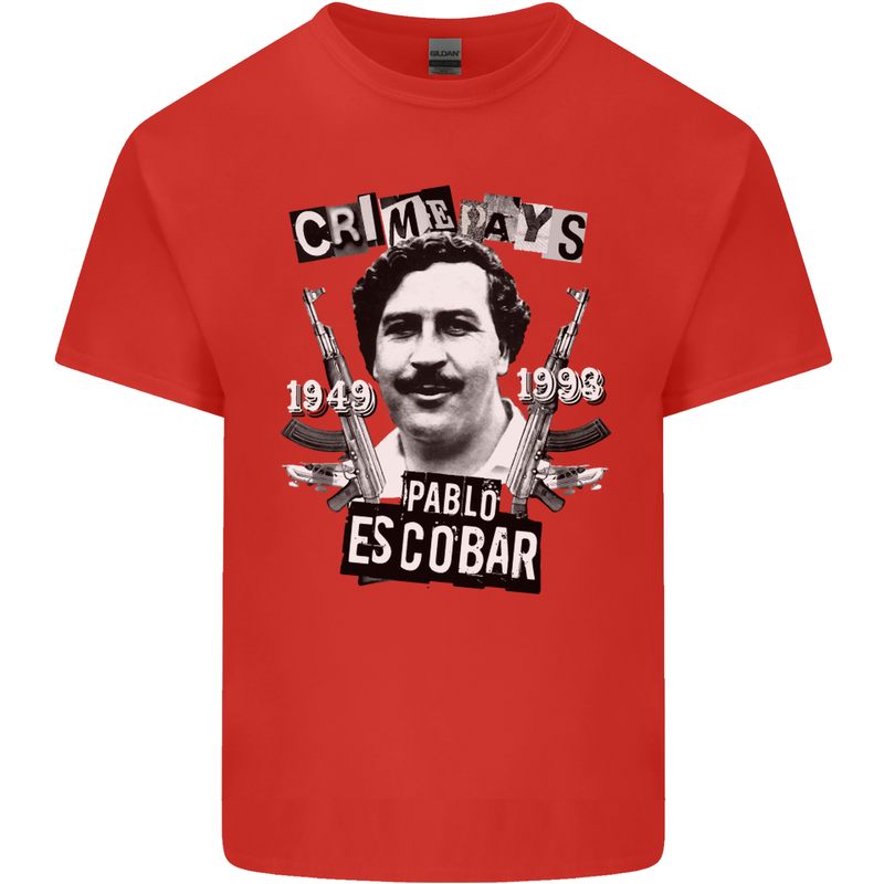 Pablo Escobar Crime Pays Kids T-Shirt Childrens Red