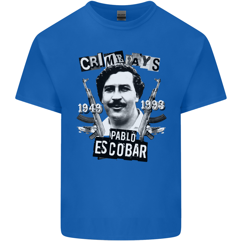 Pablo Escobar Crime Pays Kids T-Shirt Childrens Royal Blue