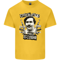 Pablo Escobar Crime Pays Kids T-Shirt Childrens Yellow