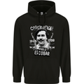 Pablo Escobar Crime Pays Mens 80% Cotton Hoodie Black