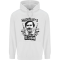 Pablo Escobar Crime Pays Mens 80% Cotton Hoodie White