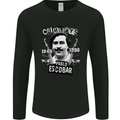 Pablo Escobar Crime Pays Mens Long Sleeve T-Shirt Black