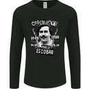 Pablo Escobar Crime Pays Mens Long Sleeve T-Shirt Black