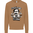 Pablo Escobar Crime Pays Mens Sweatshirt Jumper Caramel Latte
