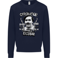 Pablo Escobar Crime Pays Mens Sweatshirt Jumper Navy Blue