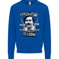 Pablo Escobar Crime Pays Mens Sweatshirt Jumper Royal Blue