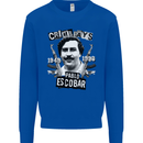 Pablo Escobar Crime Pays Mens Sweatshirt Jumper Royal Blue