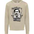 Pablo Escobar Crime Pays Mens Sweatshirt Jumper Sand