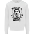 Pablo Escobar Crime Pays Mens Sweatshirt Jumper White