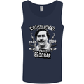 Pablo Escobar Crime Pays Mens Vest Tank Top Navy Blue