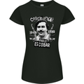 Pablo Escobar Crime Pays Womens Petite Cut T-Shirt Black