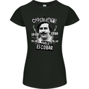 Pablo Escobar Crime Pays Womens Petite Cut T-Shirt Black